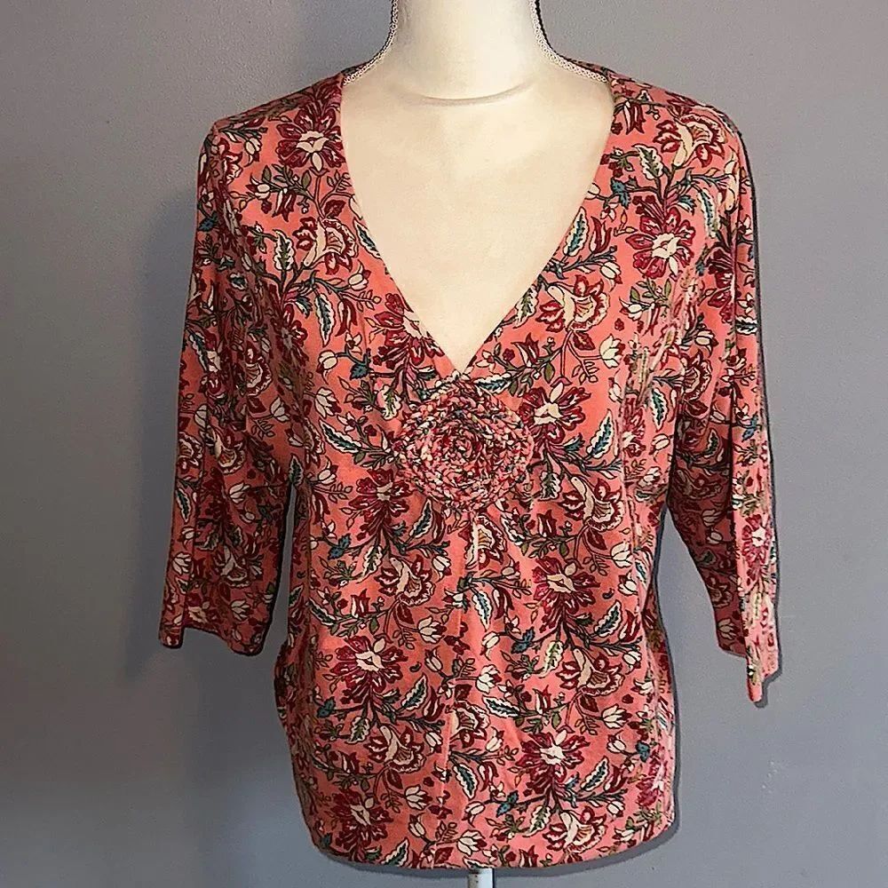 Carribean Joe Floral Top!